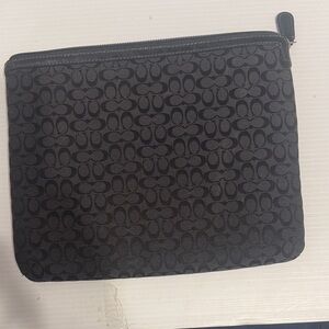 Coach Black Signature Tablet Case